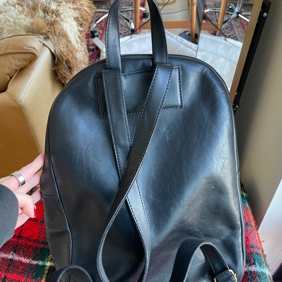 Madewell Black Leather Lorimer Backpack main image 5